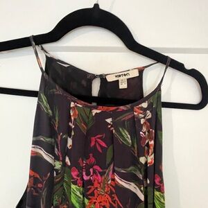 Women's Floral Maxi Dress - Dark Blue